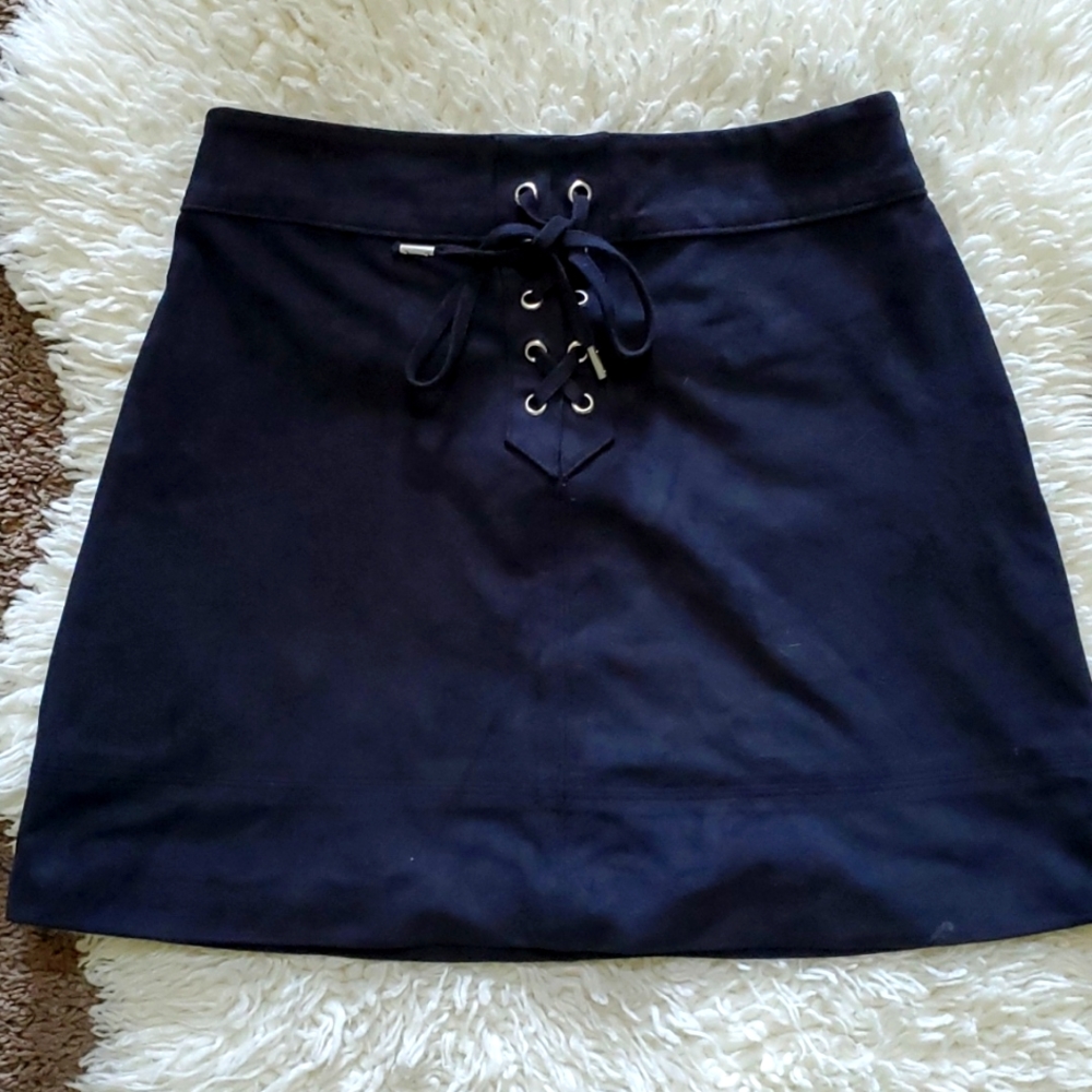 Abercrombie & Fitch faux suede black mini skirt 00